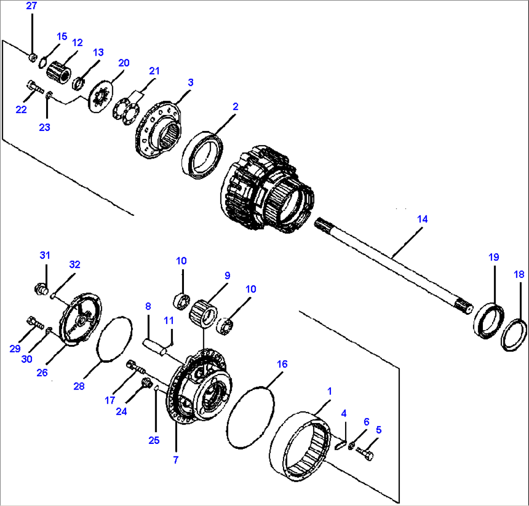 F4400-04A0 FRONT AXLE R.H. FINAL DRIVE ASSEMBLY (2/2)