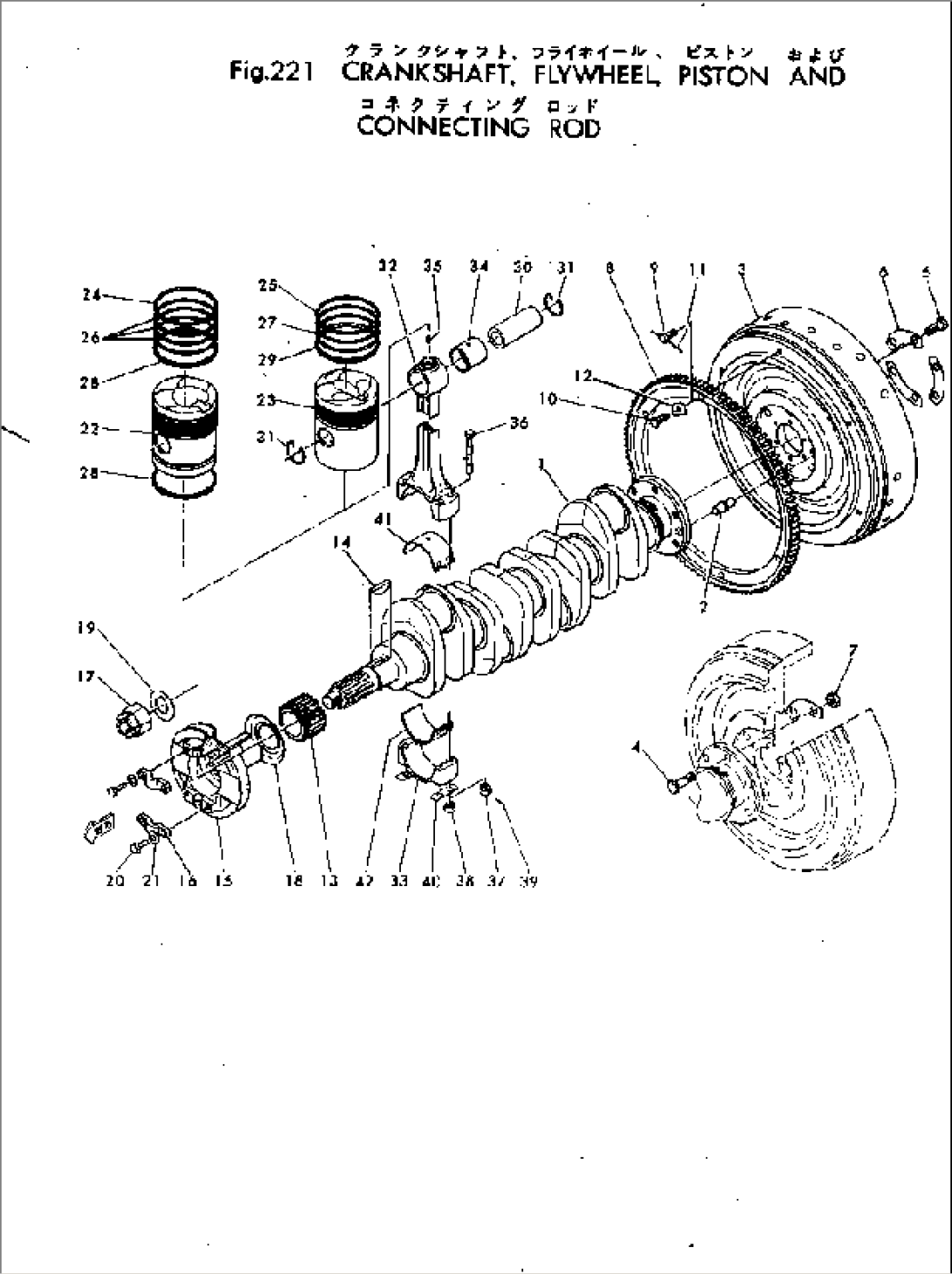 CRANKSHAFT¤ FLYWHEEL¤ PISTON AND CONNECTING ROD