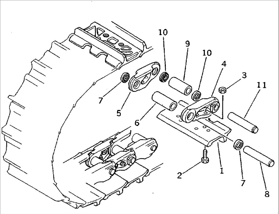 TRACK SHOE (MASTER PIN TYPE) (ON ROCK-BED)(#15001-16448)