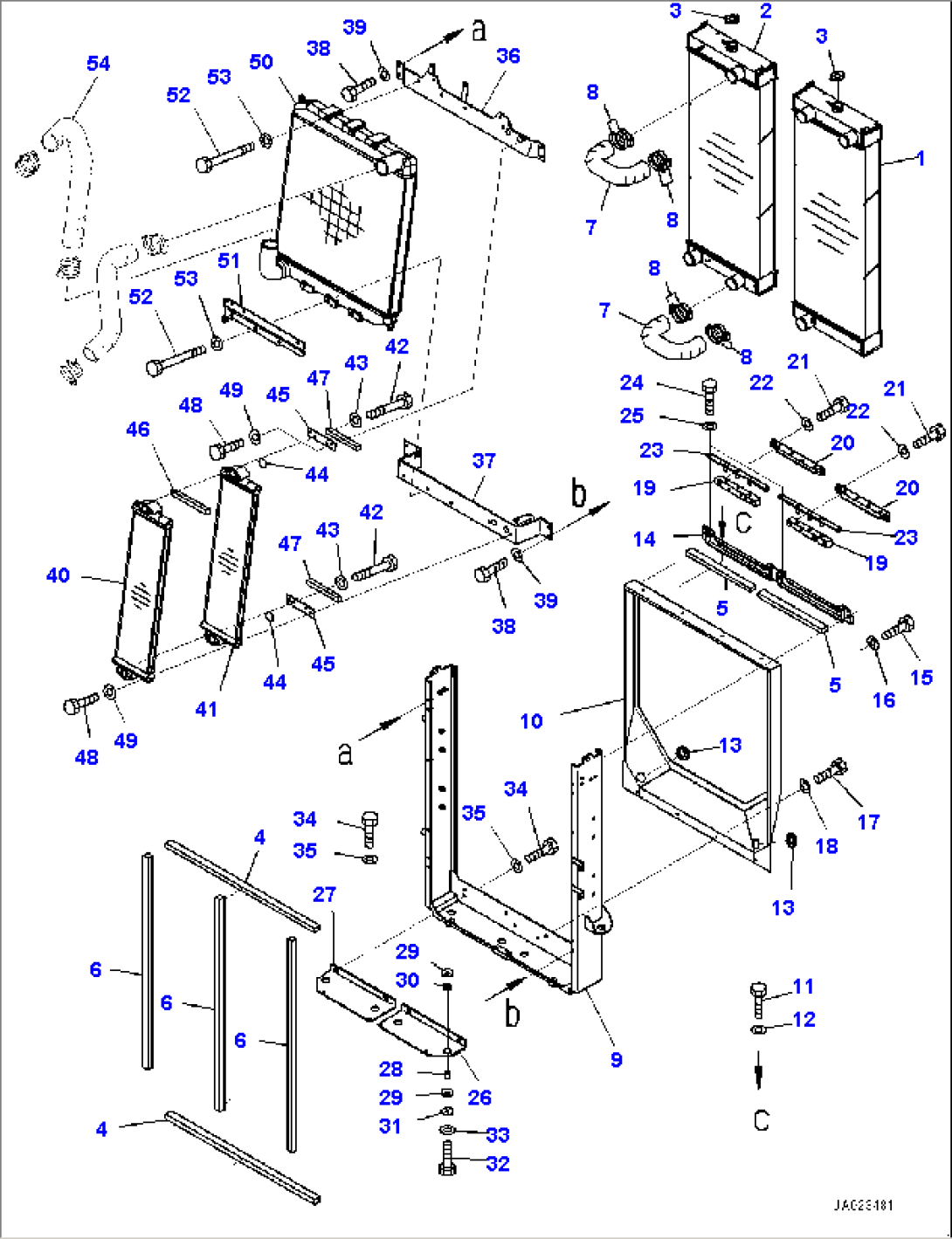 Radiator, Radiator Core, Aftercooler and Oil Cooler (#90461-)