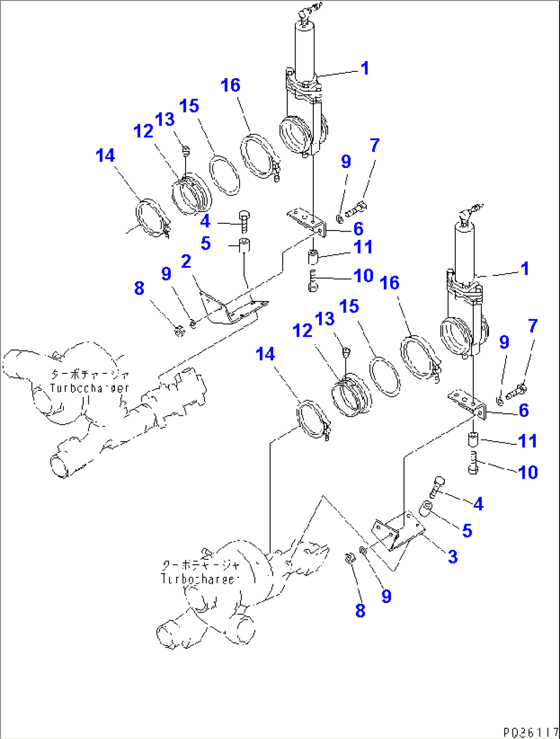 EXHAUST BRAKE AND MOUNTING(#10034-10535)