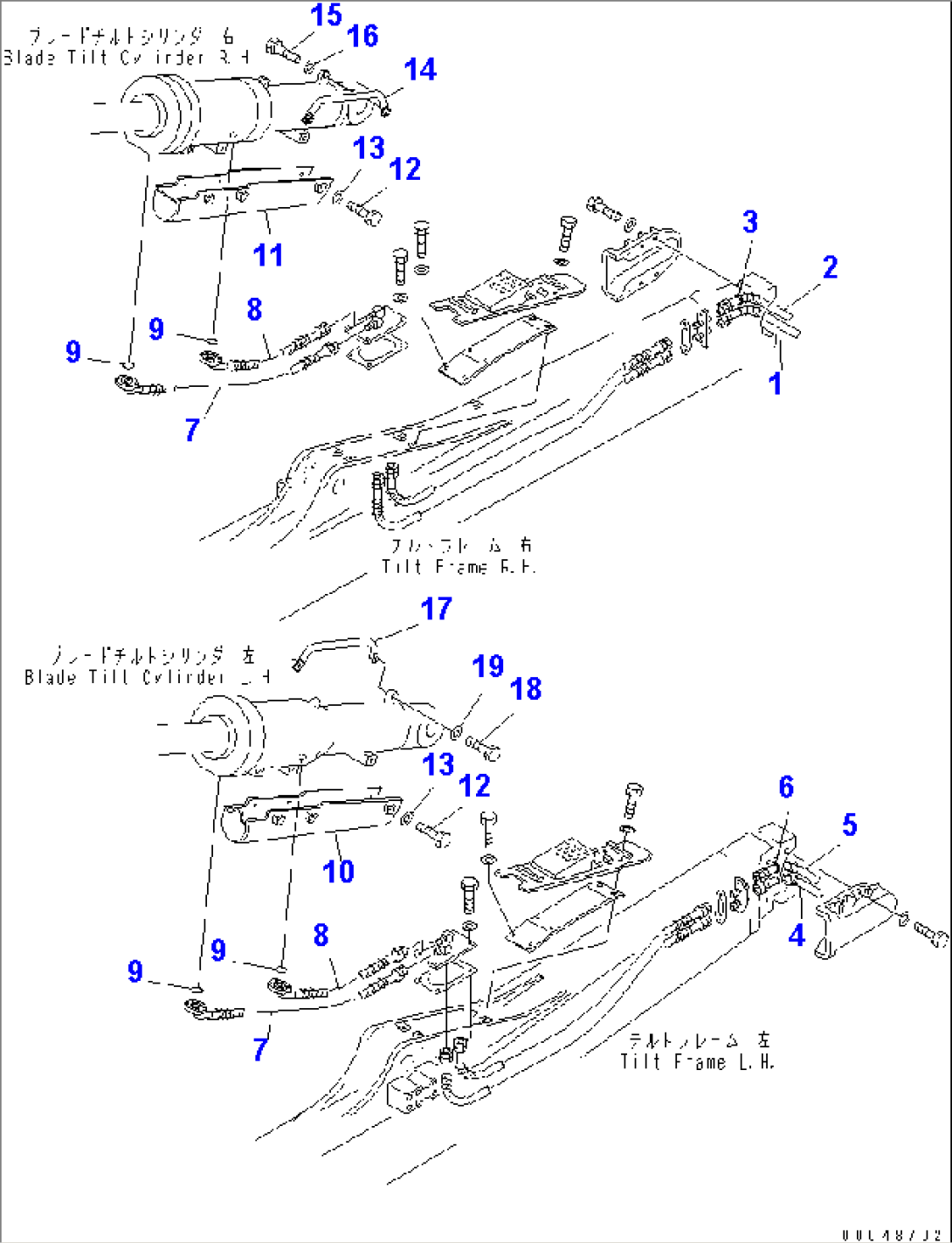 BLADE TILT PIPING (FOR DUAL TILT PITCH DOZER)