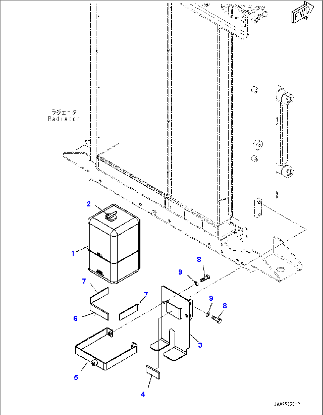 Cooling Piping, Sub-tank (#1001-)