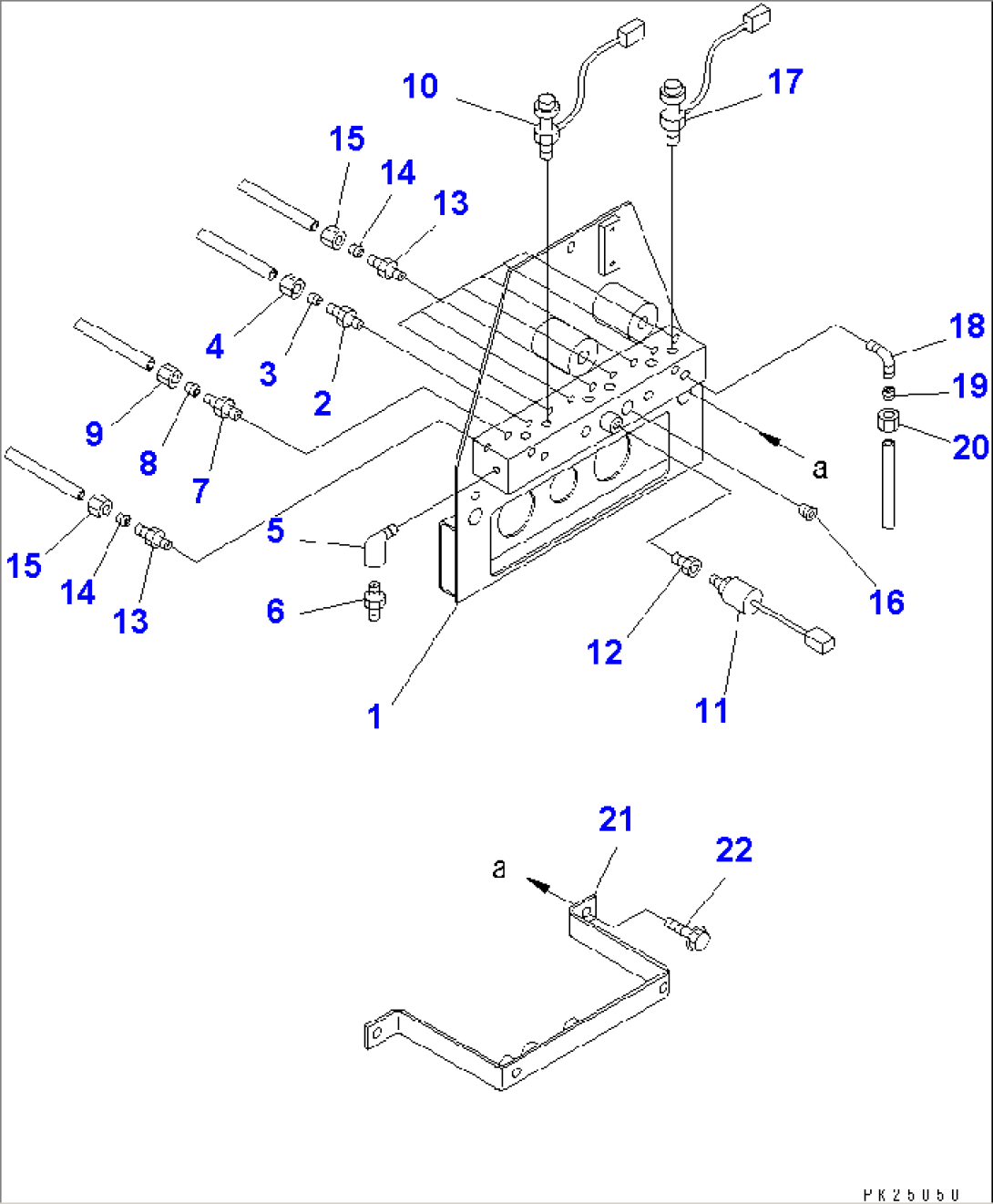 AIR BLOCK AND PIPING (1/2) (FOR EMERGENCY BRAKE)(#1001-1200)