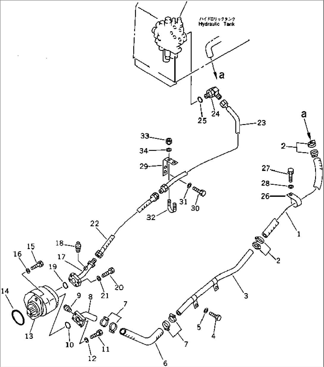 HYDRAULIC PIPING (TANK TO PUMP TO VALVE)