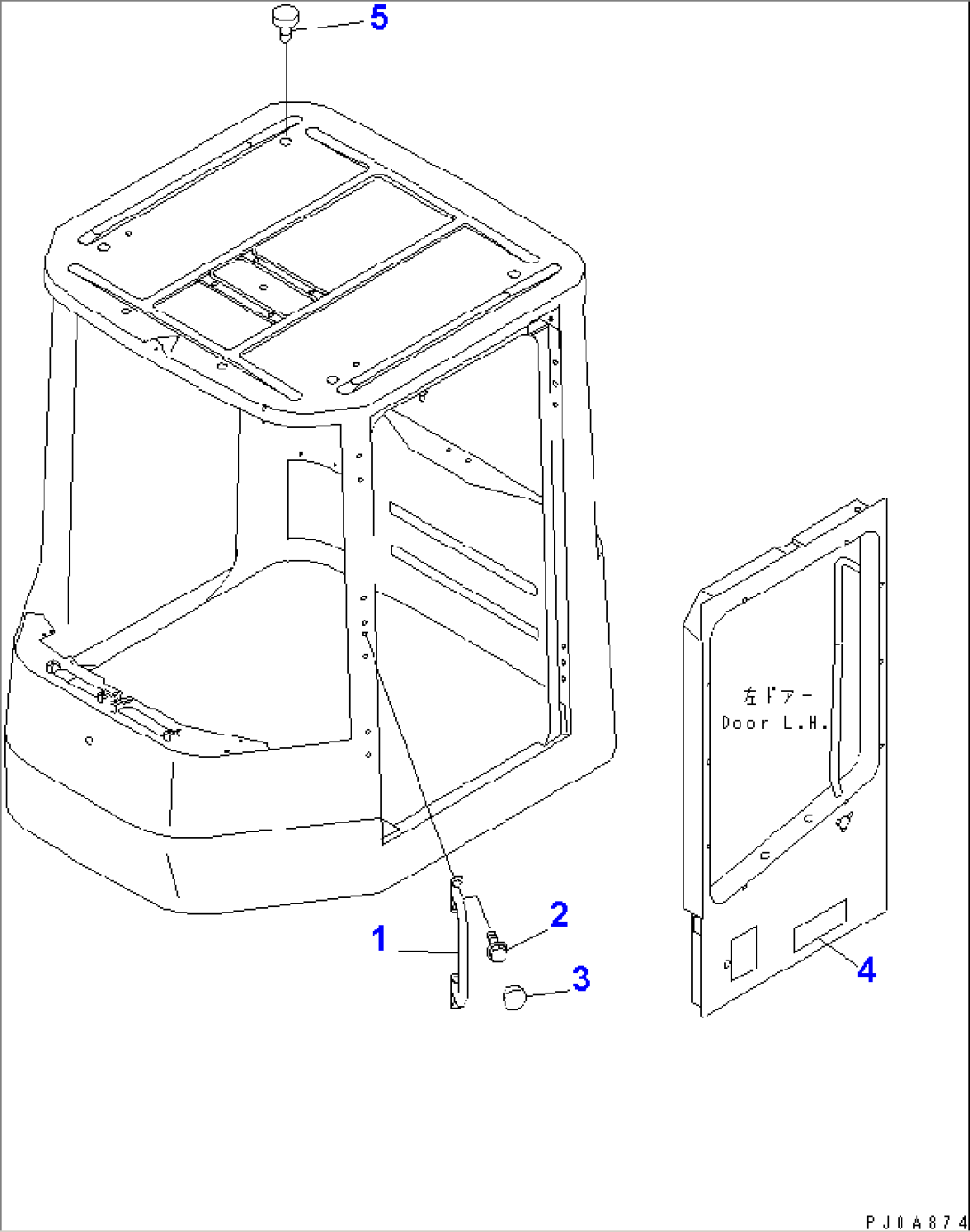 ROPS CAB (HANDRAIL)(#54001-)