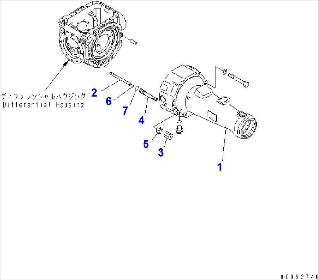 REAR AXLE (AXLE HOUSING) (L.H.)