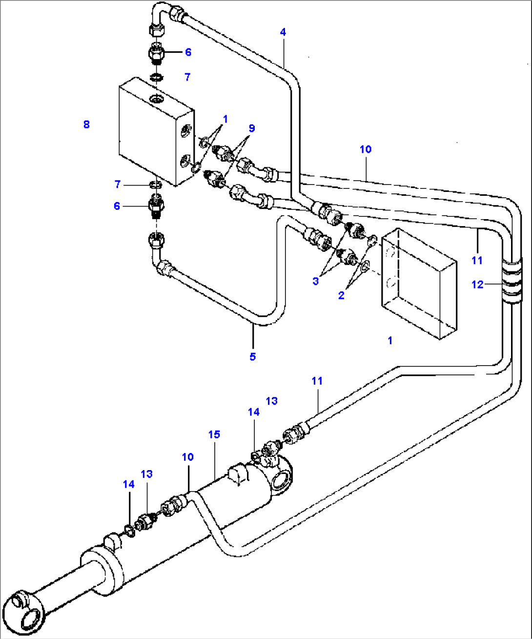 FIG. H5110-02A2 LEANING WHEEL CYLINDER ACTUATOR LINES