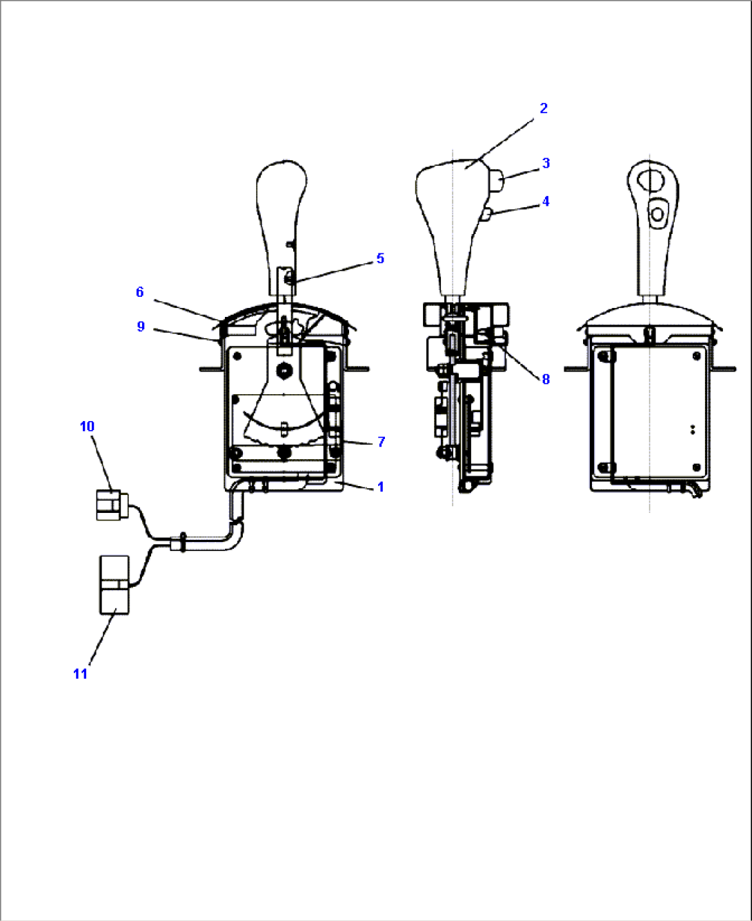 K0200-49A3 FLOOR T/M CONTROL LEVER (S/N A11185- UP)