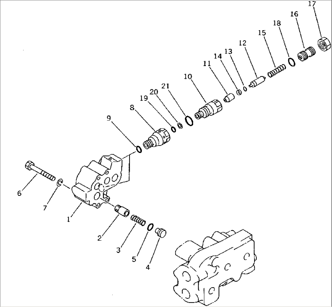 HYDRAULIC TANK AND VALVE (6/8) (FOR POWER ANGLE POWER TILT DOZER AND RIPPER) (MONO LEVER CONTROL)(#82467-)