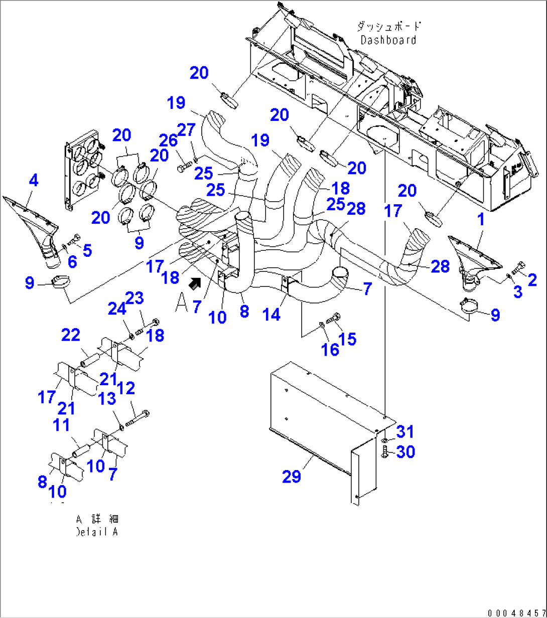 FLOOR (AIR CONDITIONER DUCT) (FRONT)(#2001-)