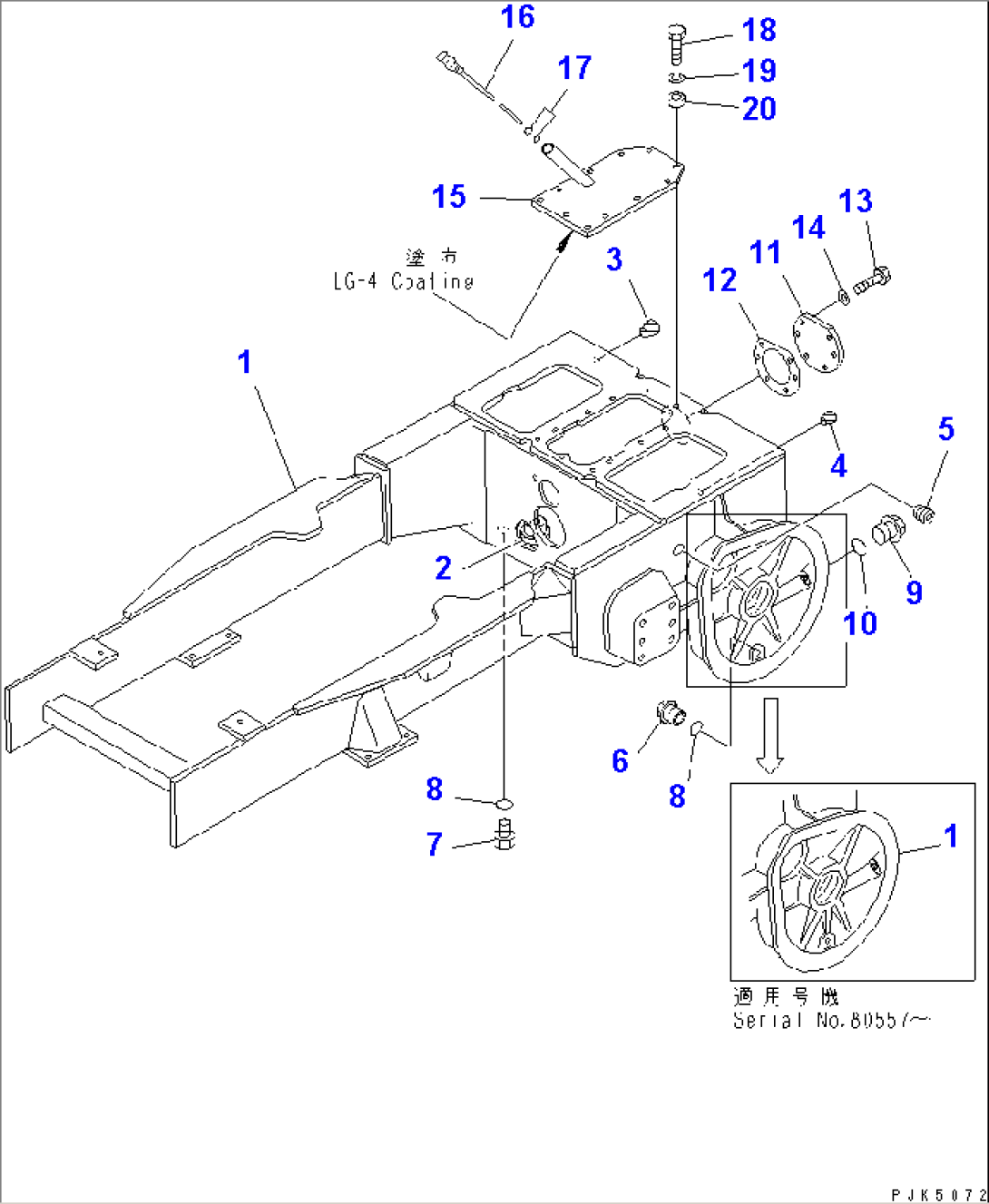 STEERING CASE FRAME (FOR TRIMMING DOZER) (FOR MONO LEVER STEERING)
