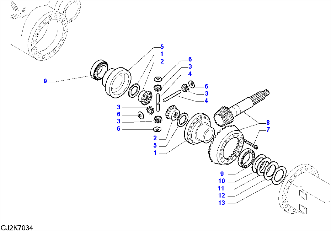 FRONT AXLE (5/6) - BEVEL GEAR SET AND DIFFERENTIAL