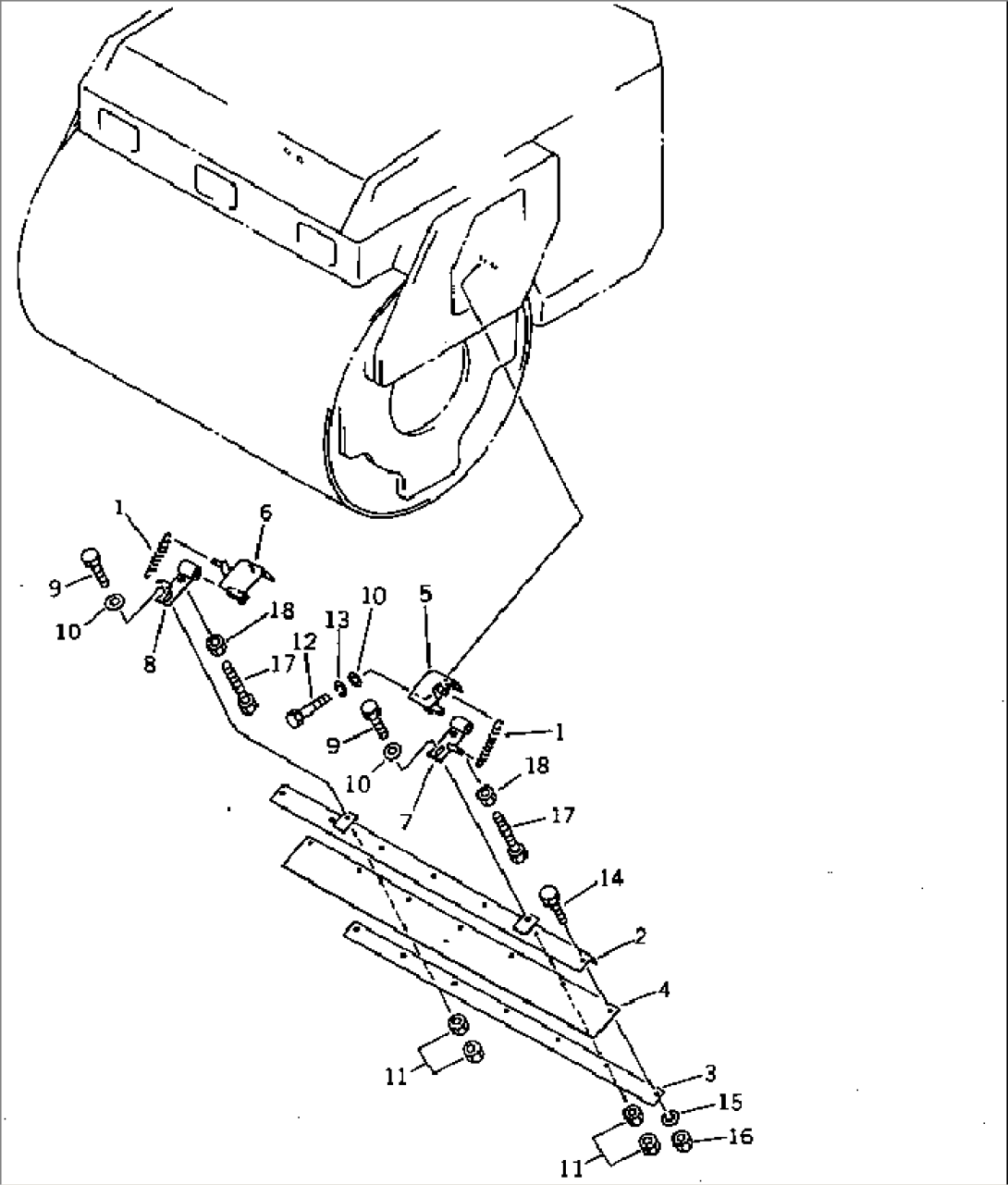 FRONT SCRAPER (2/2) (REAR)(#2101-)