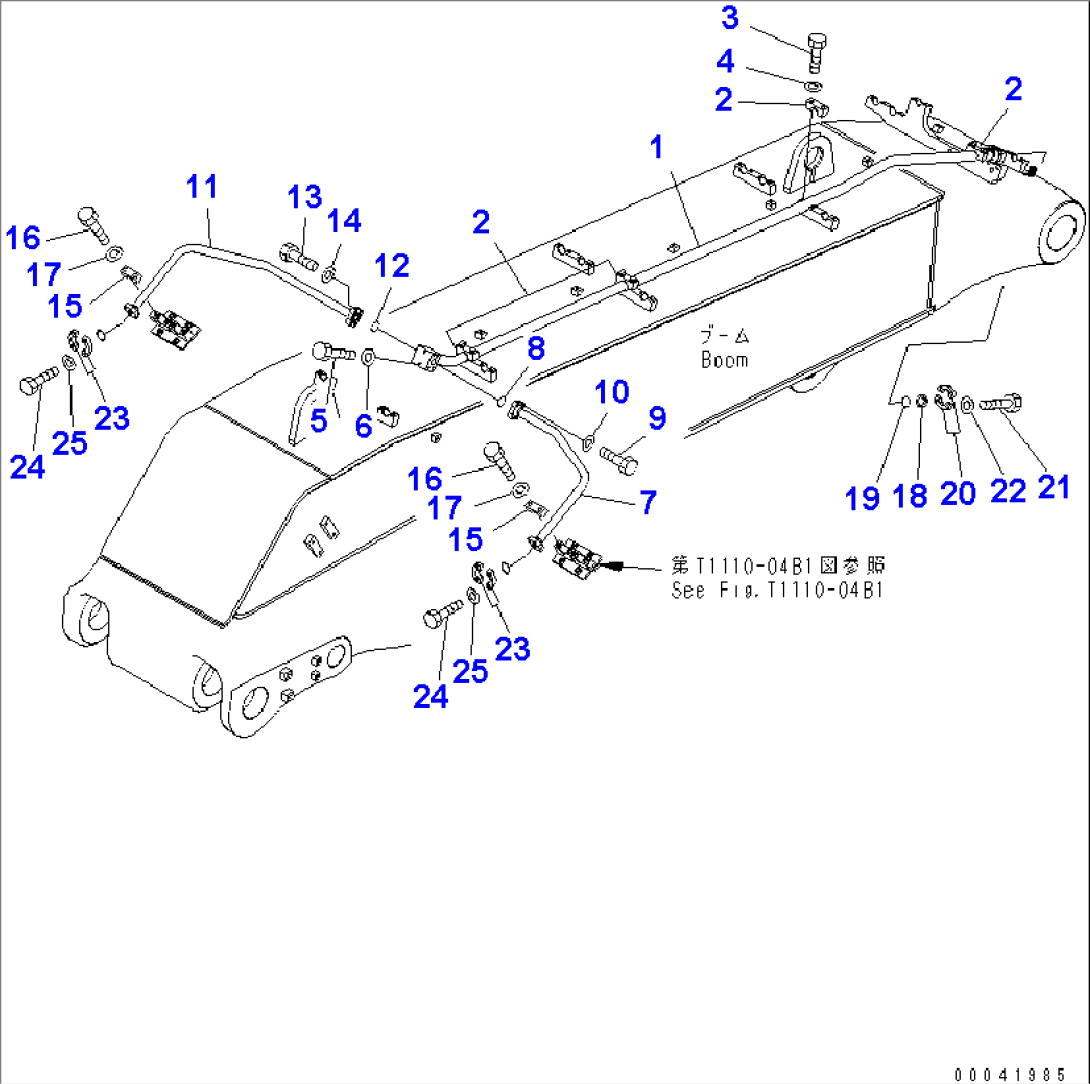 BOOM (BUCKET CYLINDER HEAD PIPING) (LOADER) (-40ßC SPEC.)(#50473-)