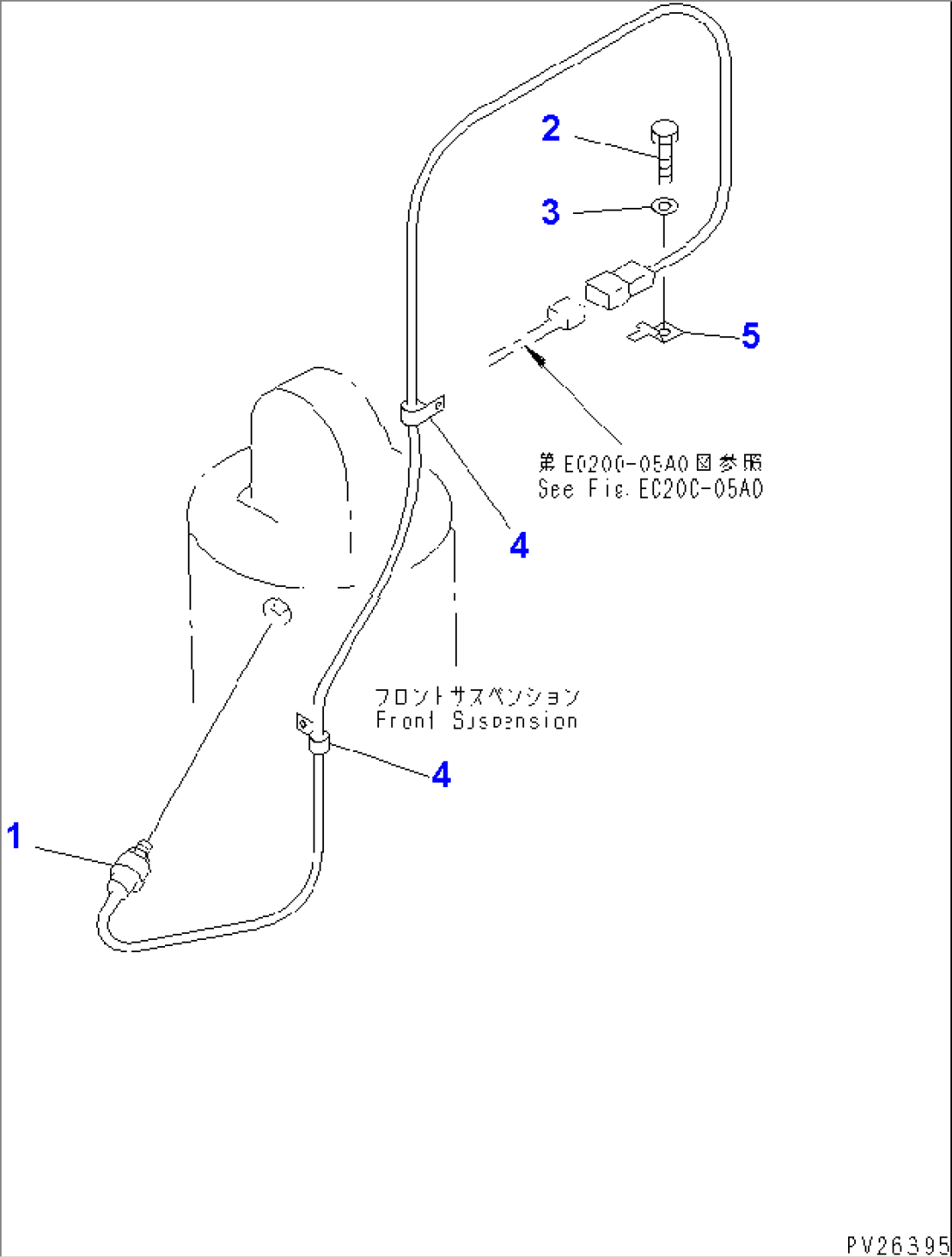 FRONT AXLE (RIGHT HAND) (FRONT SUSPENSION RELATED PARTS) (AUTO SUSPENSION) (NEW SENSOR TYPE)(#1053-)