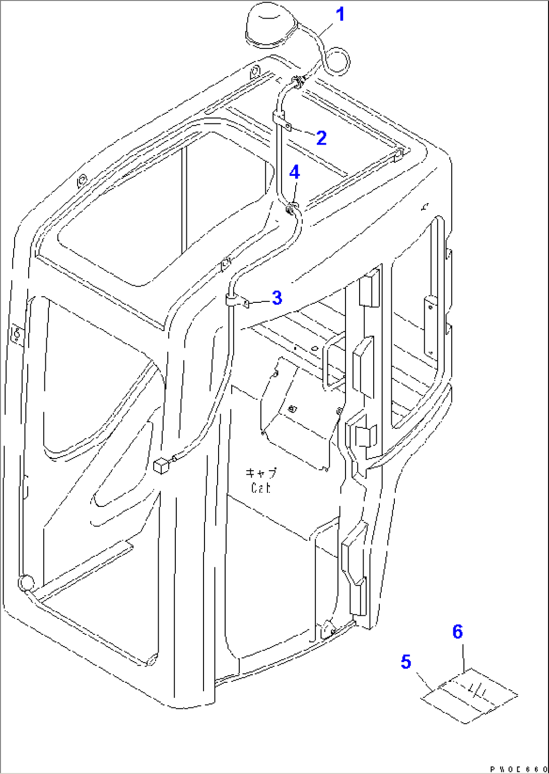 ARM CRANE (LAMP AND PLATE) (FOR CAB)