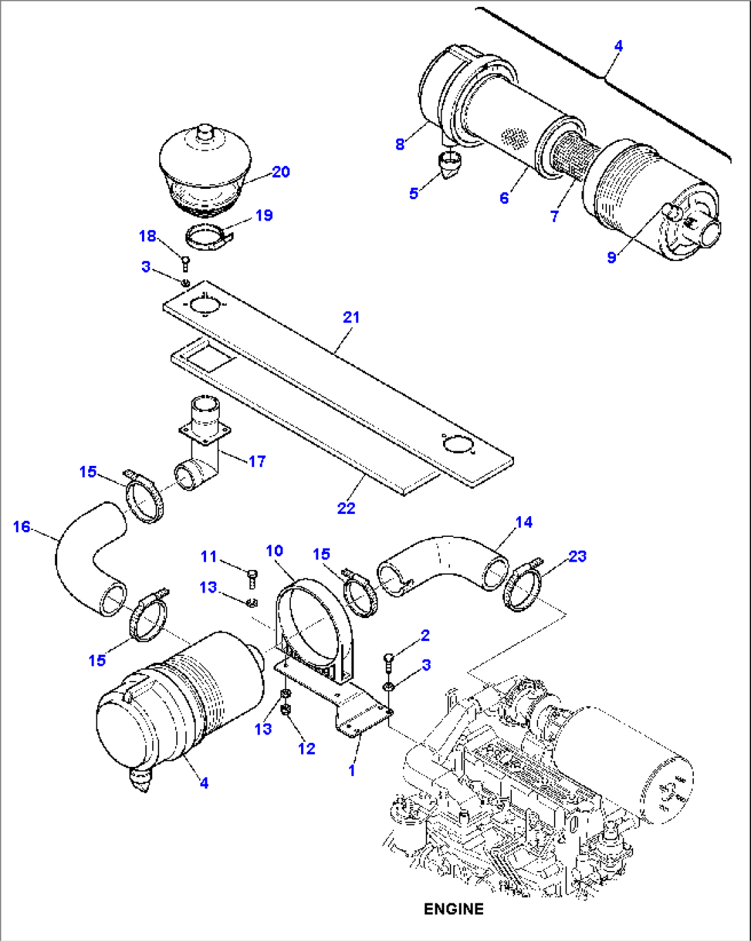 AIR CLEANER AND MOUNTING (OPTIONAL)