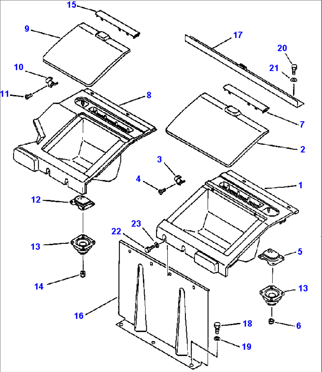 FIG NO. K0180-0103 SEAT REAR COVER (WITH HEATER)