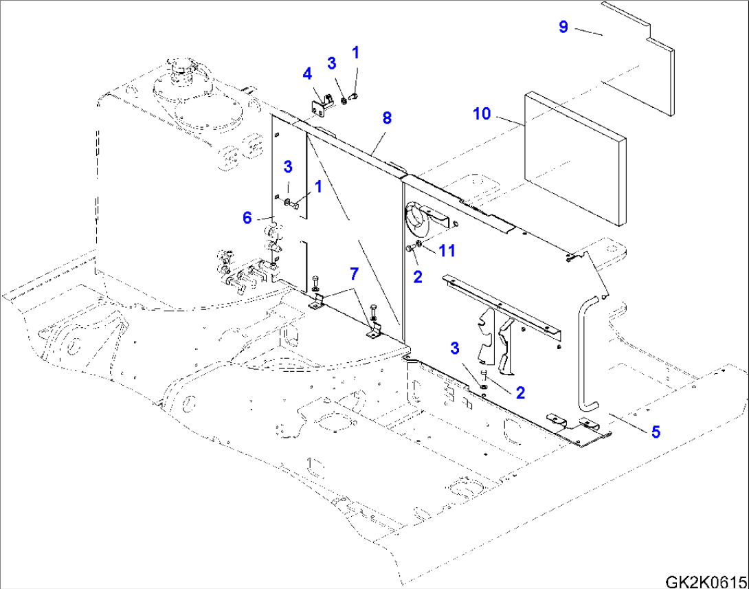 CENTER PARTITION (MACHINE CAB)