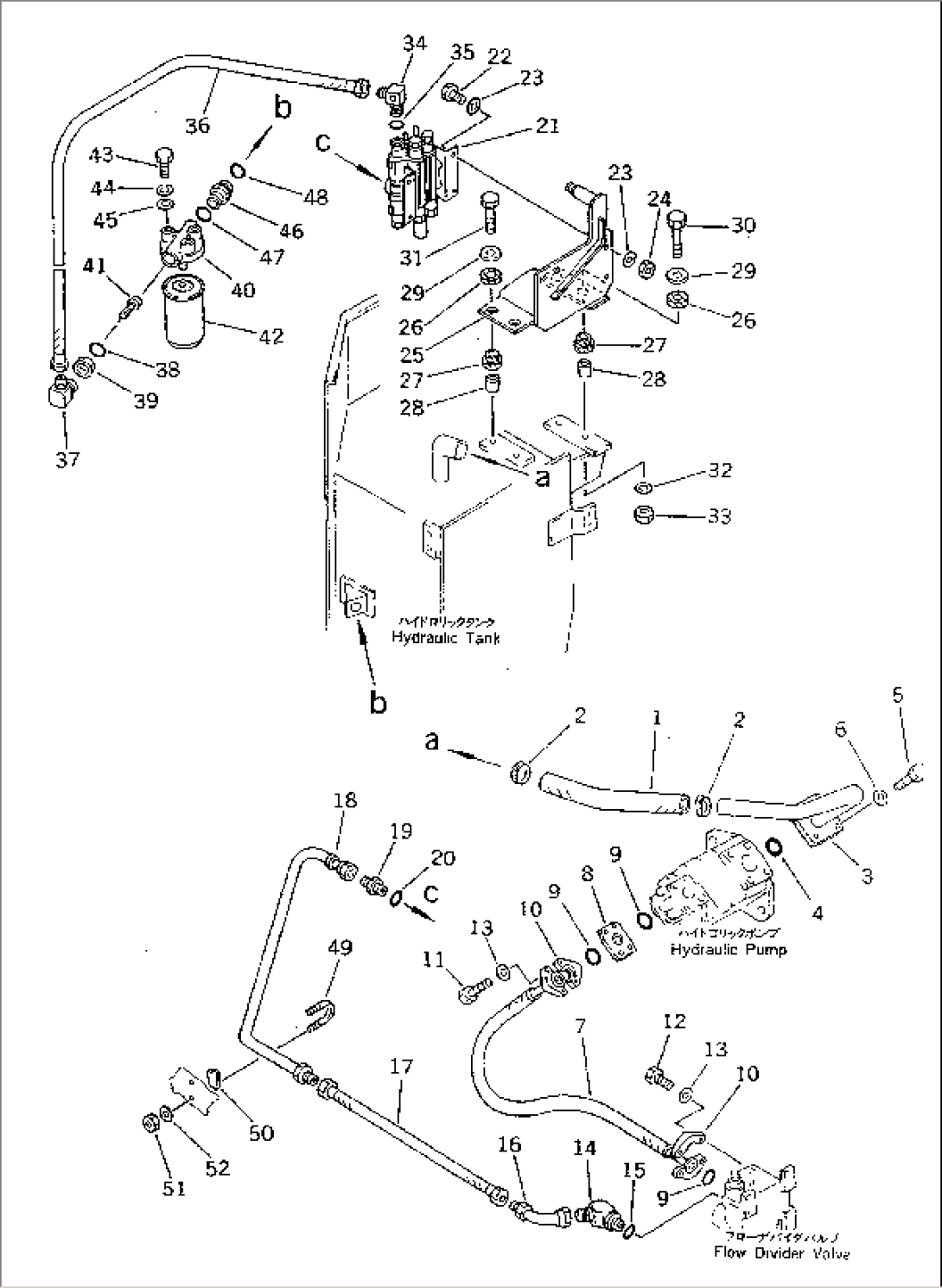 HYDRAULIC PIPING (1/3) (SUCTION AND DELIVERY LINE)(#10001-11999)