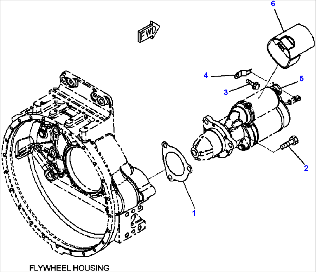 A6106-B8A1 STARTING MOTOR MOUNTING