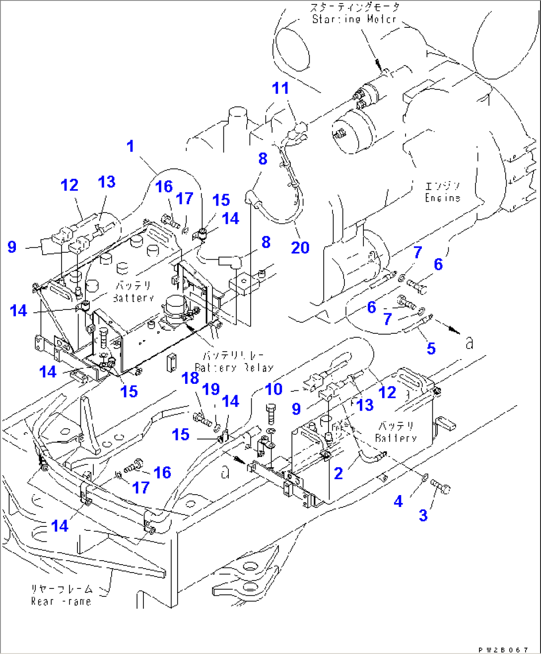 BATTERY WIRING(#50001-50007)