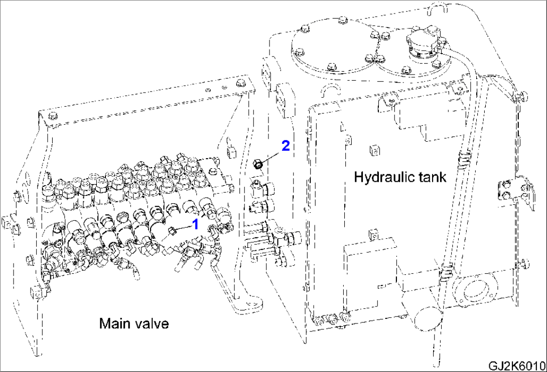 ARM CYLINDER (SAFETY VALVE LESS) - PIPING (PLUGS)