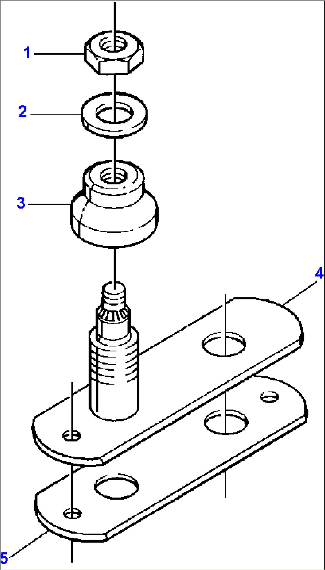 ROPS CAB REAR WIPER SLAVE PIVOT KIT