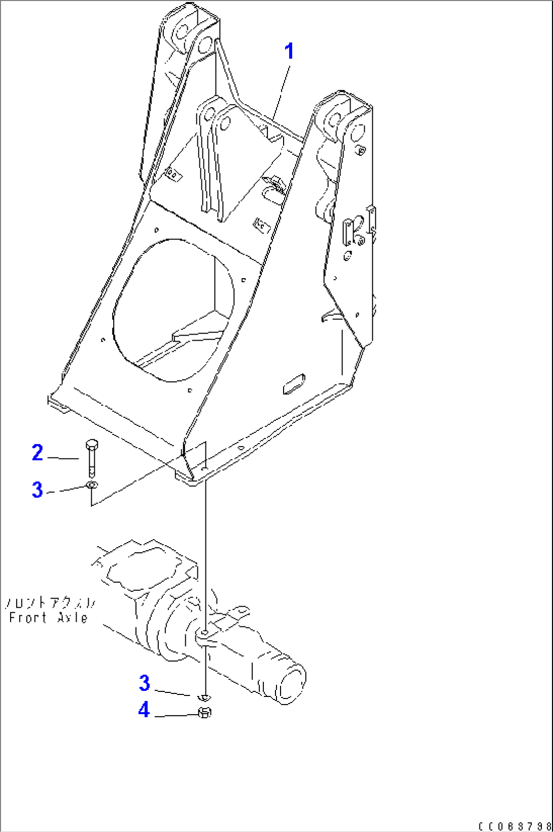 FRONT FRAME (FOR 3-SPOOL VALVE)