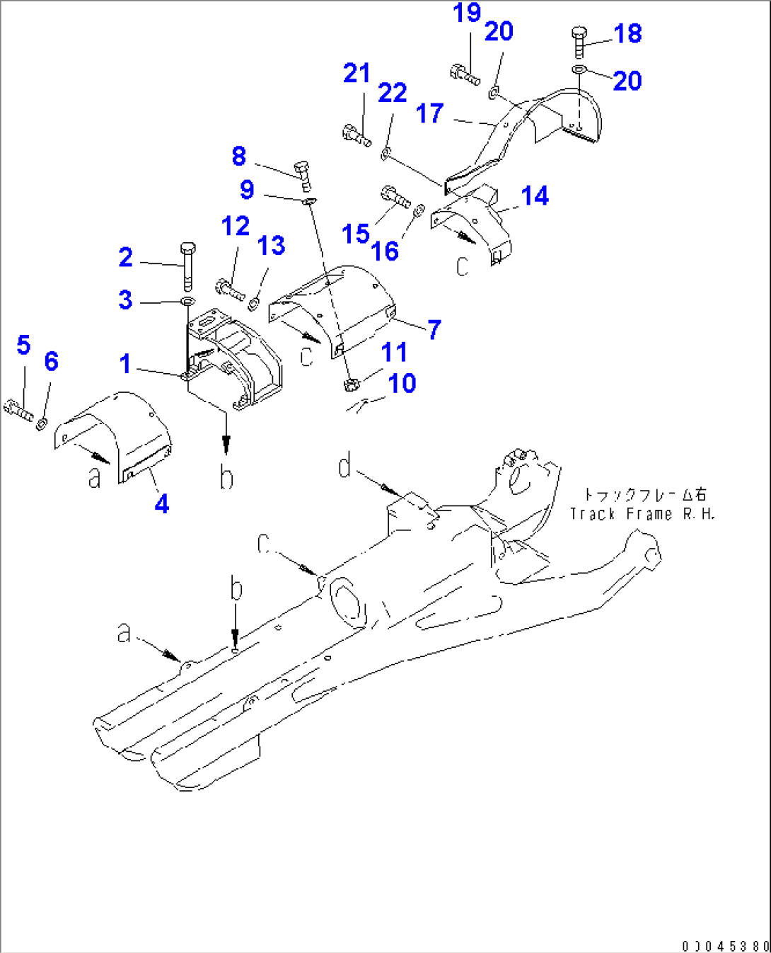 TRACK FRAME COVER (FOR SLAG HANDLING) (R.H.)(#37553-)
