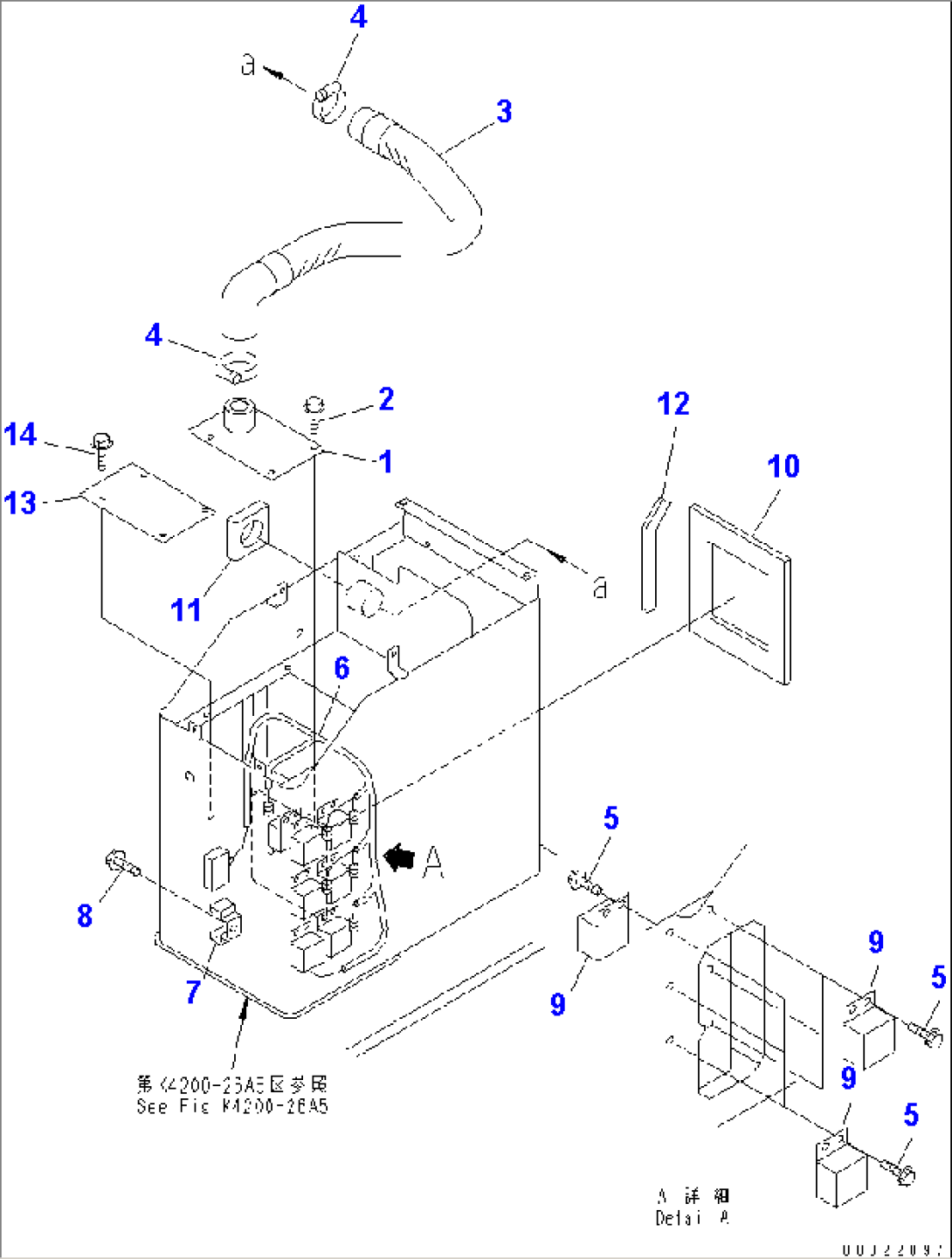 COOLER AND HEATER BOX (WITH CAB AND AIR CONDITIONER)(#11258-)