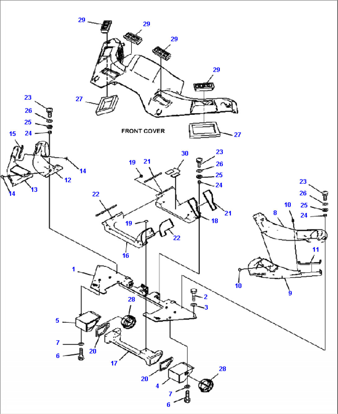 K0210-19A1 ROPS CAB AUTO AIR CONDITIONER DUCT