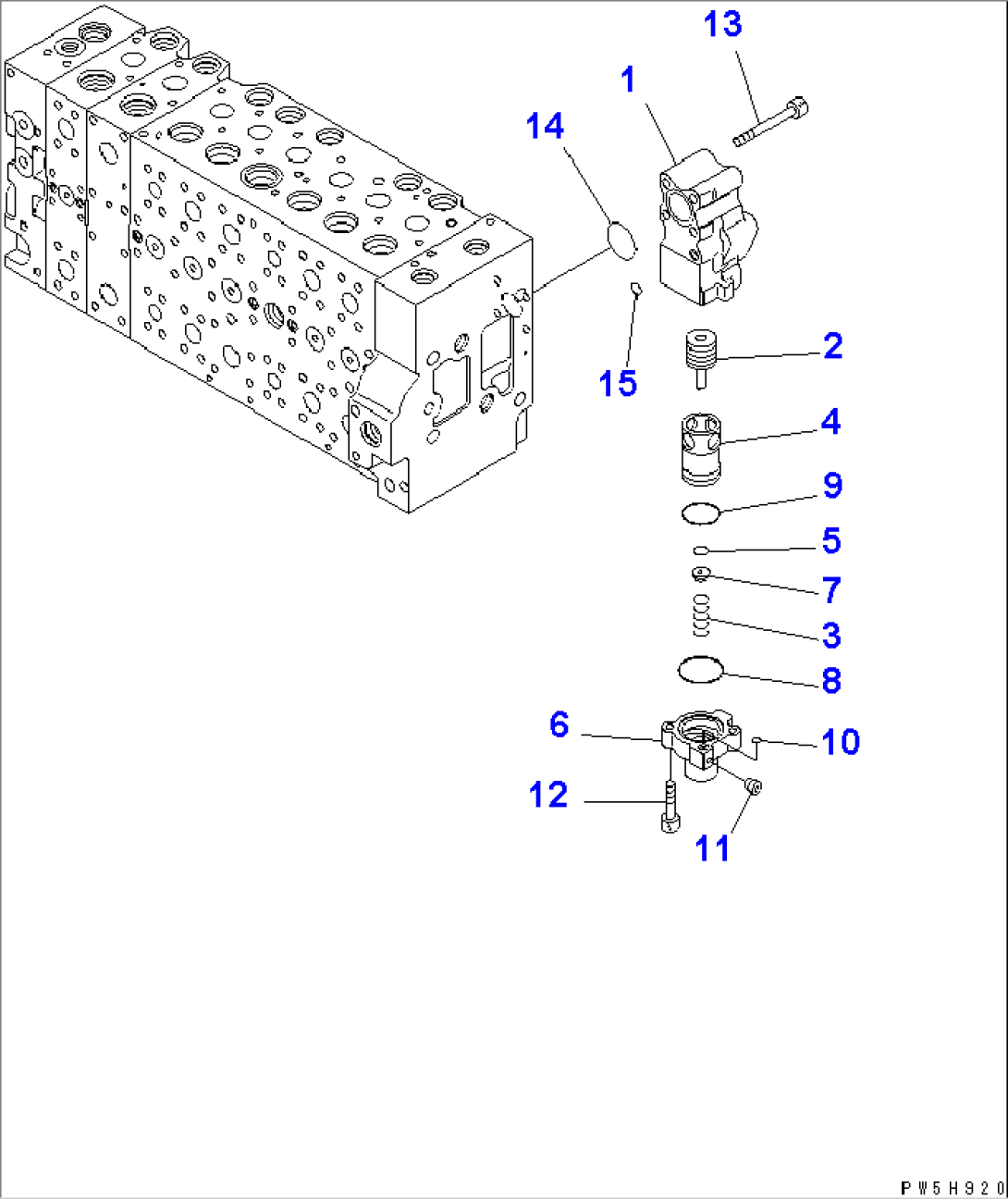 MAIN VALVE (1-ACTUATOR) (15/22) (#K50500-)