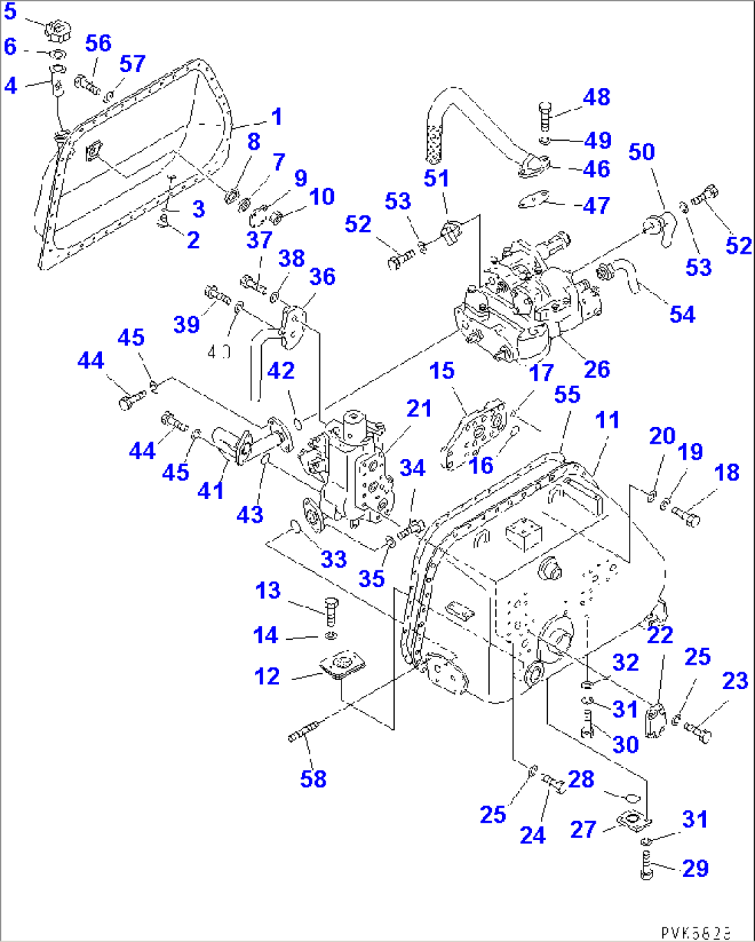 HYDRAULIC TANK AND CONTROL VALVE (1/6) (FOR MULTI-PURPOSE BUCKET)