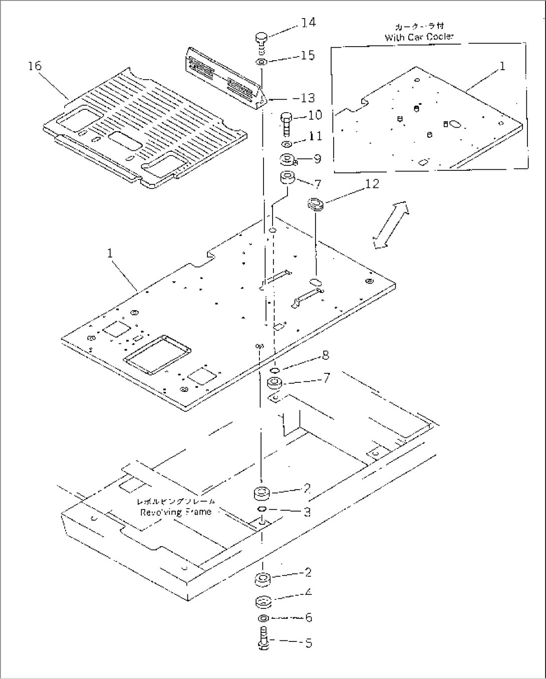 FLOOR FRAME (FOR LONG LEVER CONTROL)(#36601-)