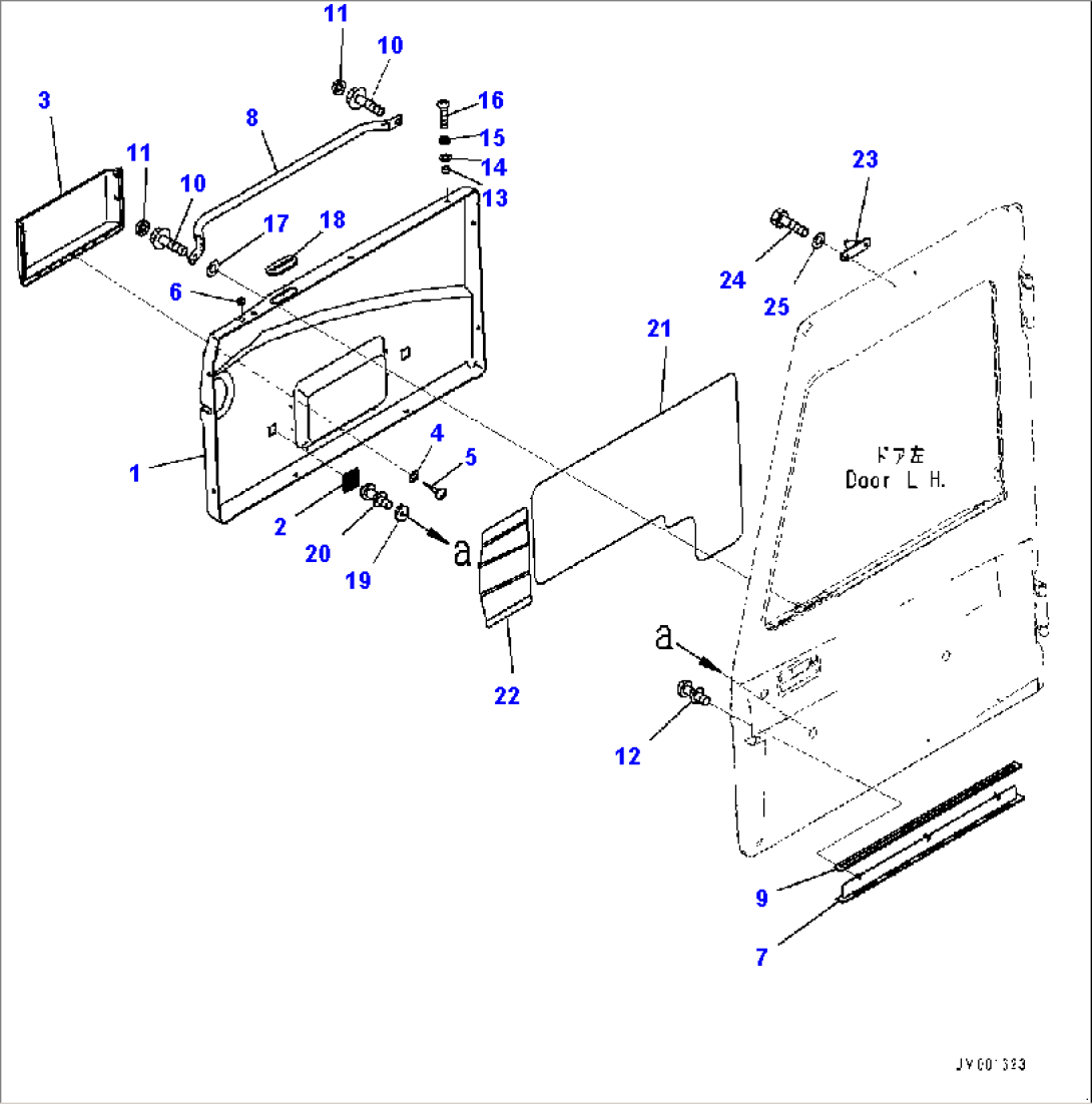 Cab, Door Lock, L.H. (#50001-)