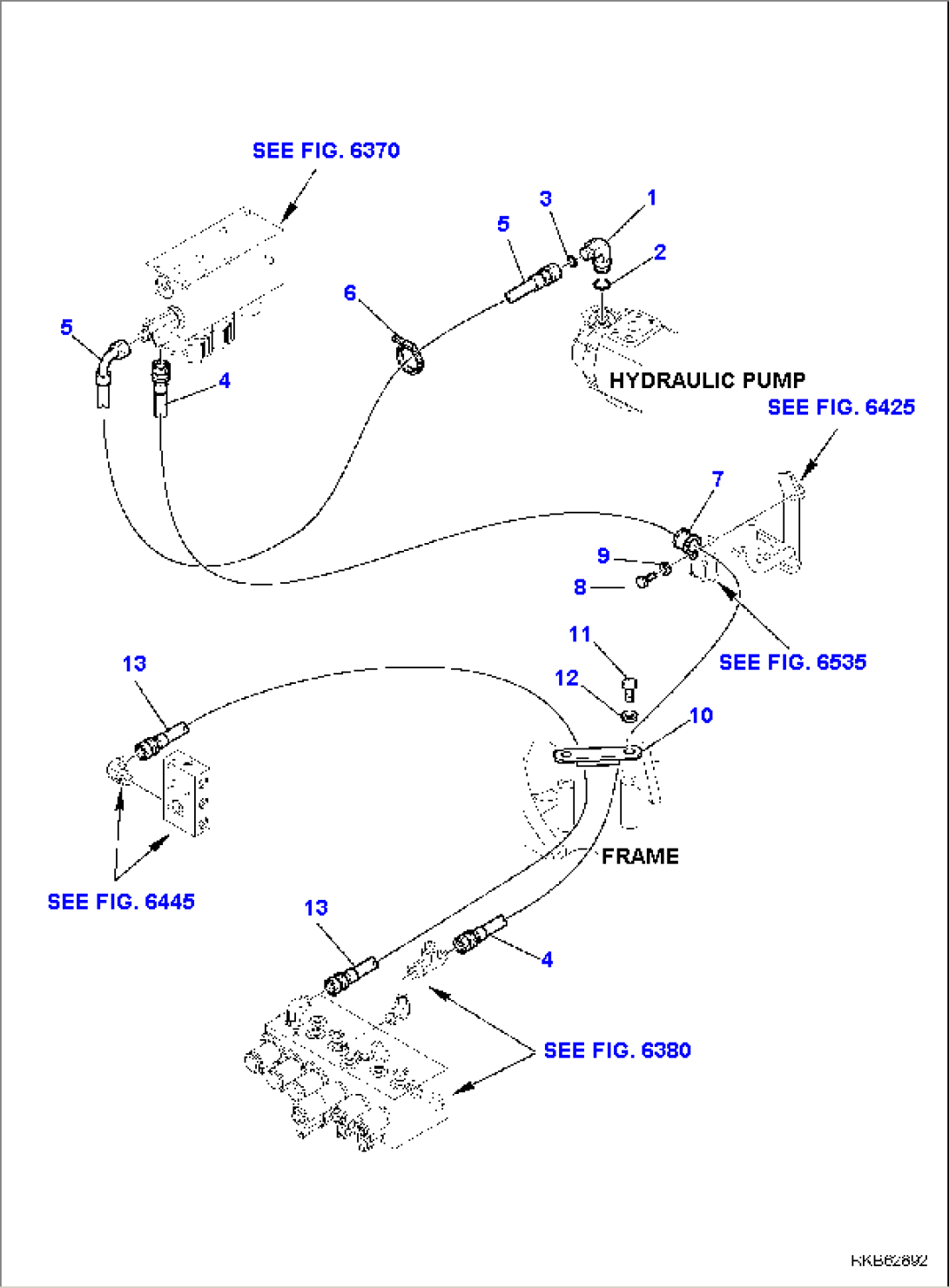 HYDRAULIC PIPING (PPC VALVE DELIVERY LINE) (1/2)