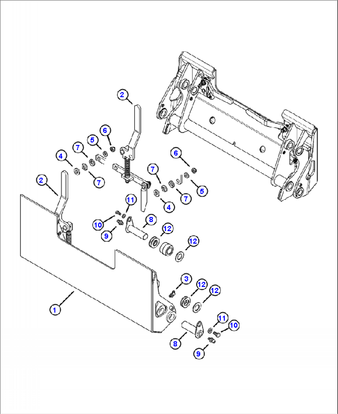 T6005-01A00 FRONT COUPLER PLATE AND LEVER