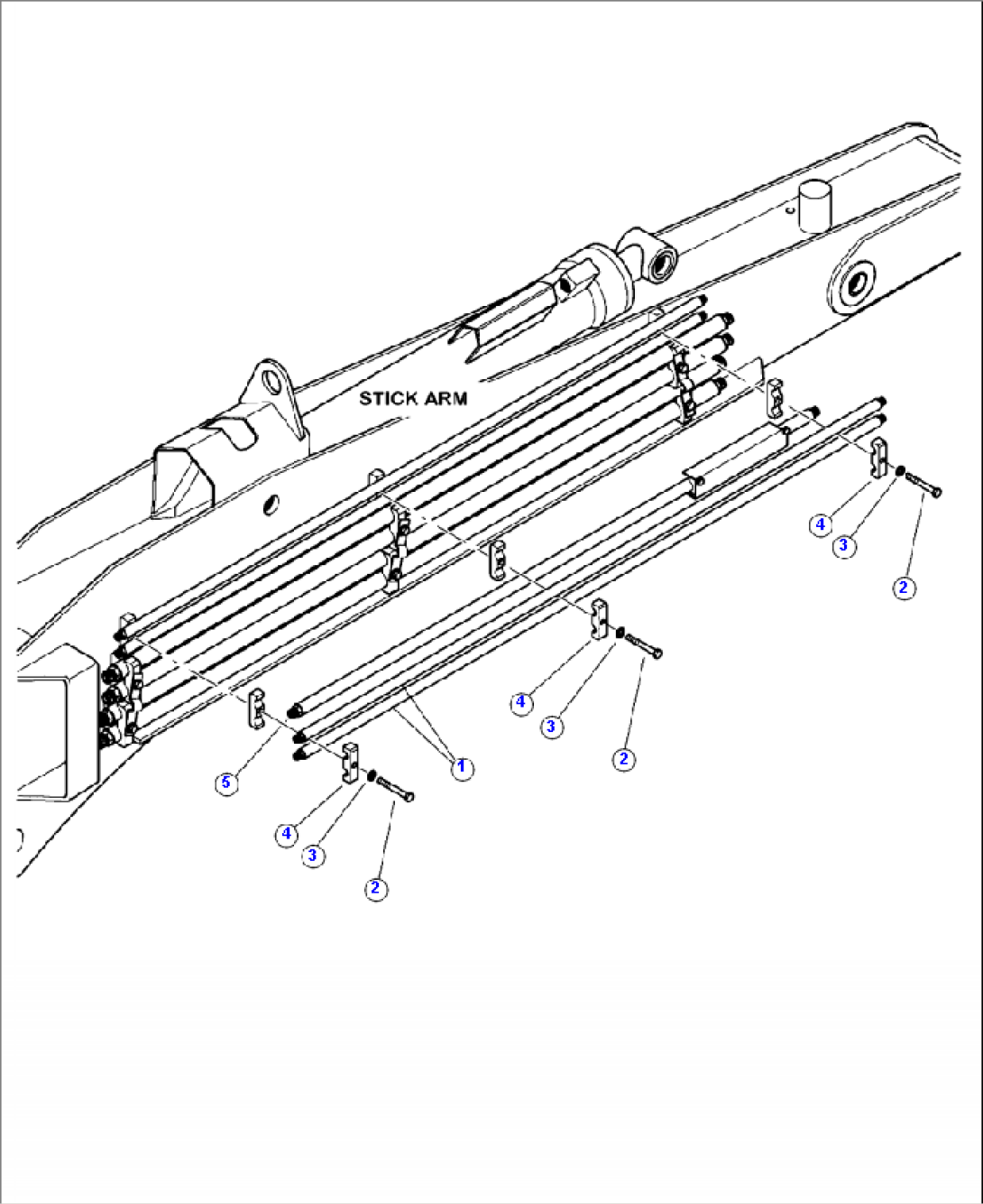 T5010-01A0 WORK EQUIPMENT TUBE LINES EXTRA STICK ARM 1/2 IN LINES