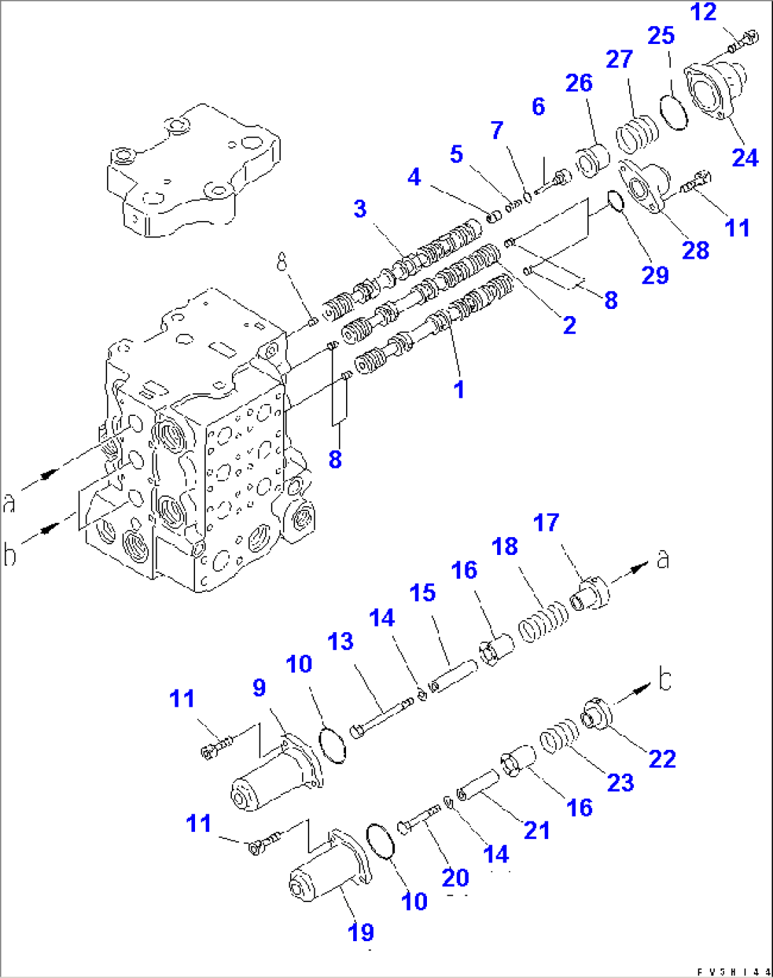CONTROL VALVE (3-SPOOL) (2/5) (STD)