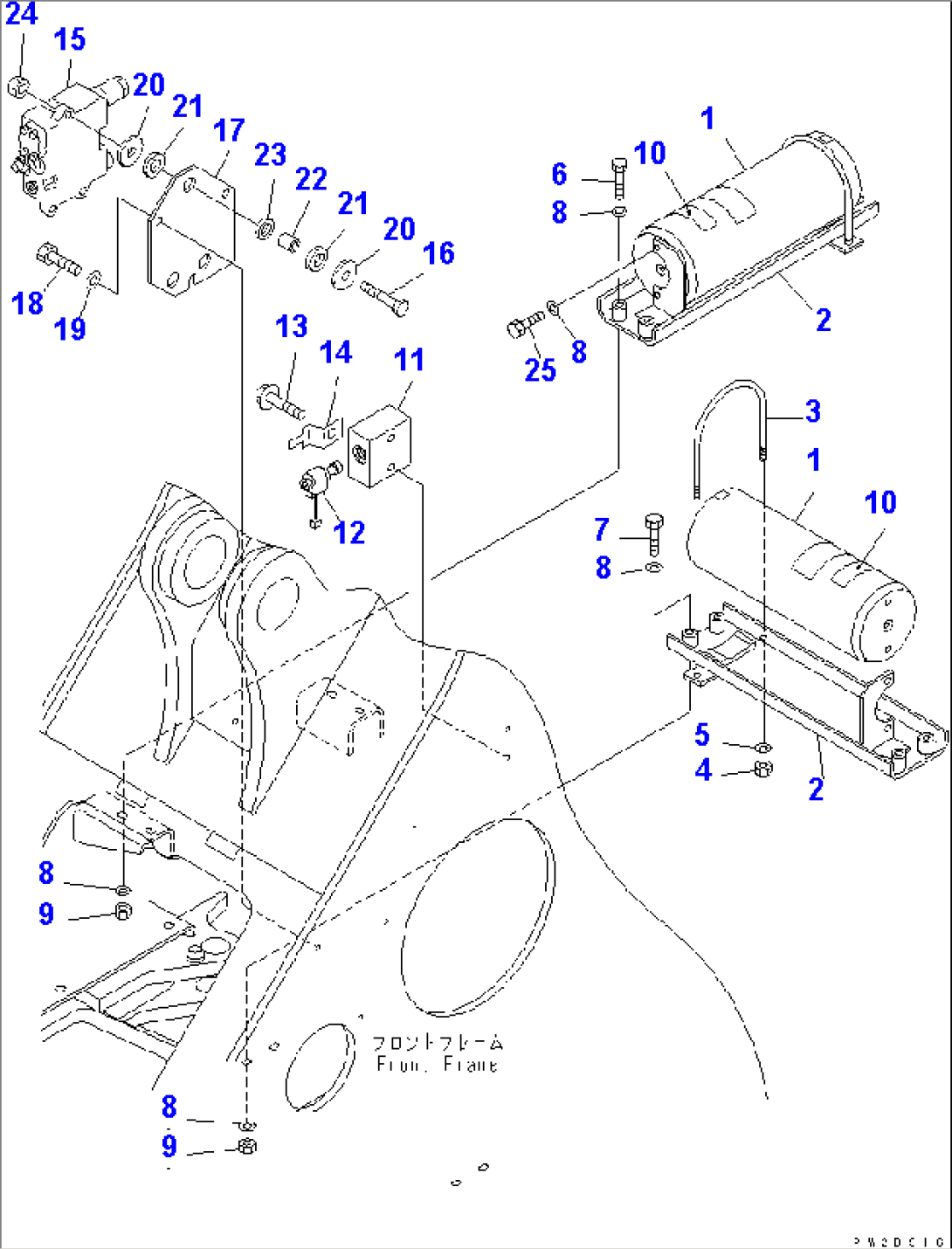 HYDRAULIC LINE (ACCUMULATOR¤ SOLENOID VALVE AND MOUNTING PARTS) (WITH E.C.S.S.)(#50894-)
