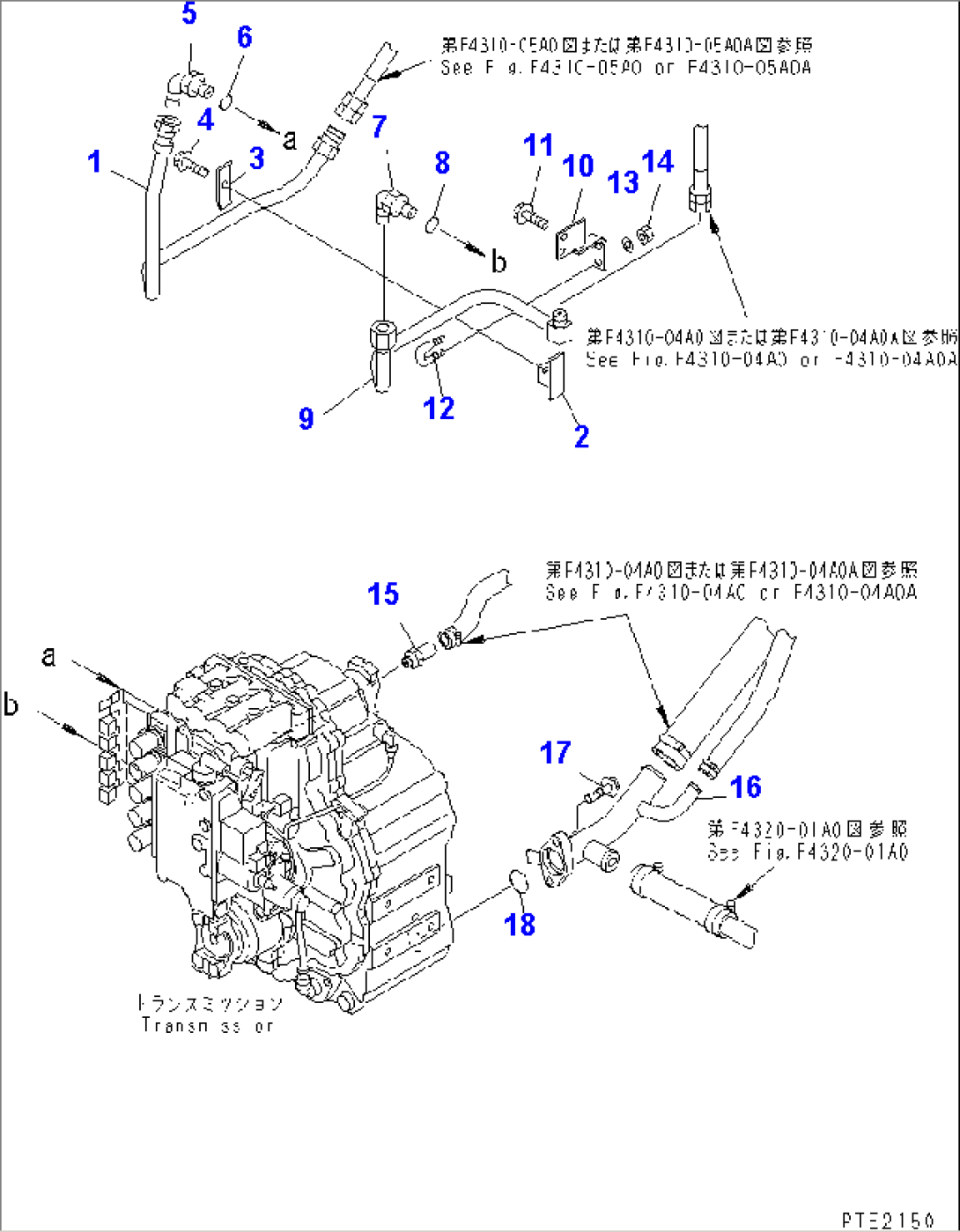 TRANSMISSION (TORQUE CONVERTER PIPING LINE) (2/2)