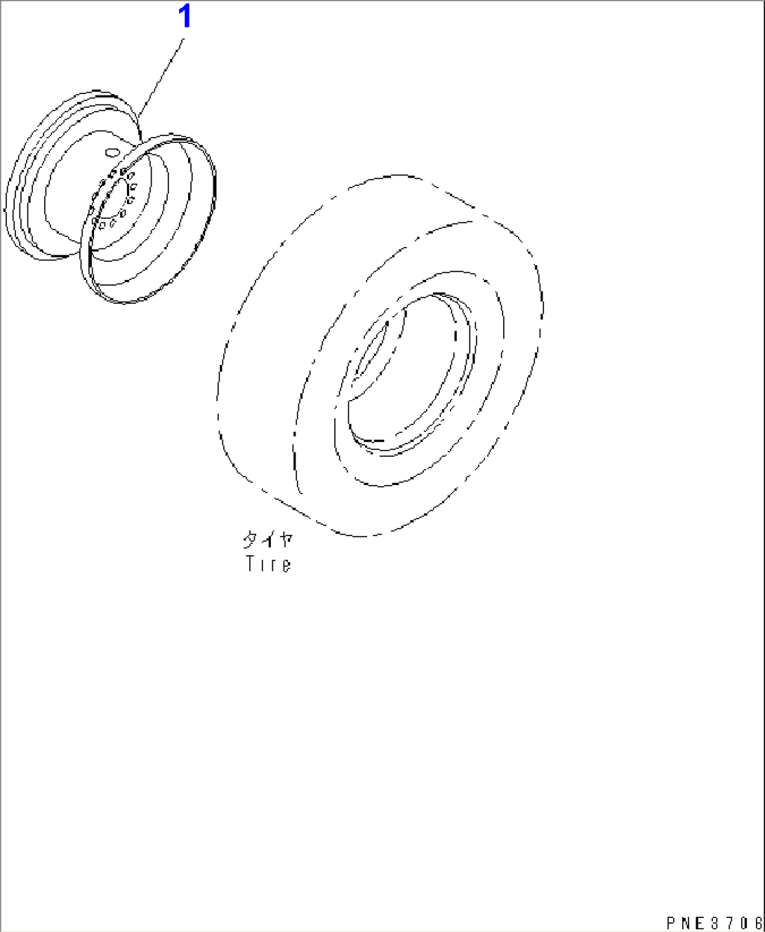 RIM (FOR 15.5-25 OR 17.5-25 TUBELESS TIRE)