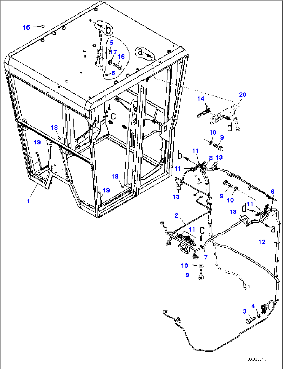 ROPS Cab, Cab Wiring Harness (#10001-)