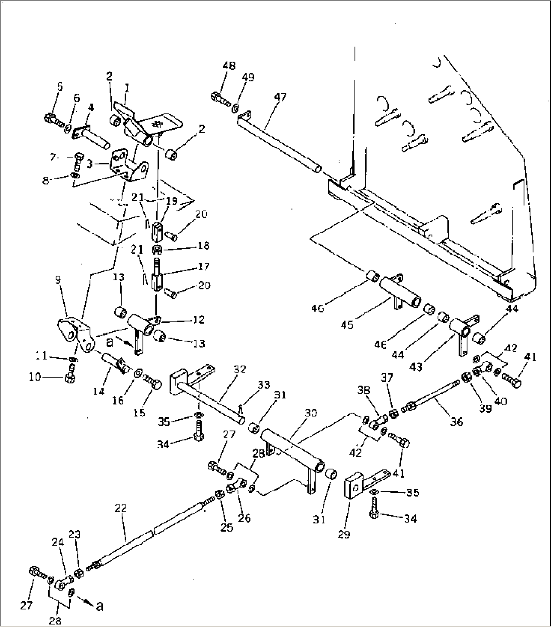 CONTROL LINKAGE (1/2) (ADDITIONAL HYDRAULIC CIRCUIT)