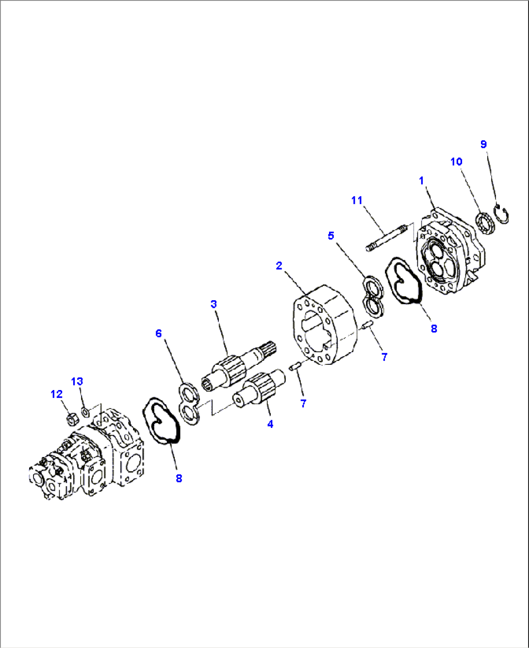 H0210-01A0 HYDRAULIC PUMP STEERING, HOIST AND PILOT - SDR100+25+SB6 (1/3)