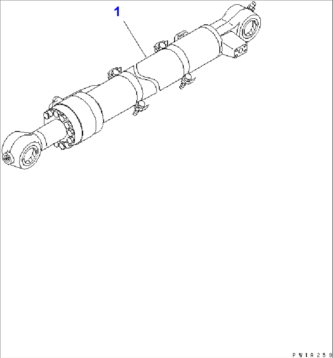 ARM (2.9M) (BUCKET CYLINDER) (BLUE)(#20001-)