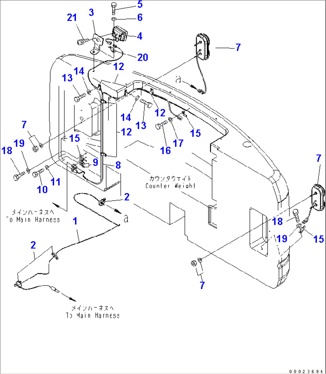 WIRING (REAR WORK LAMP AND REAR LAMP)