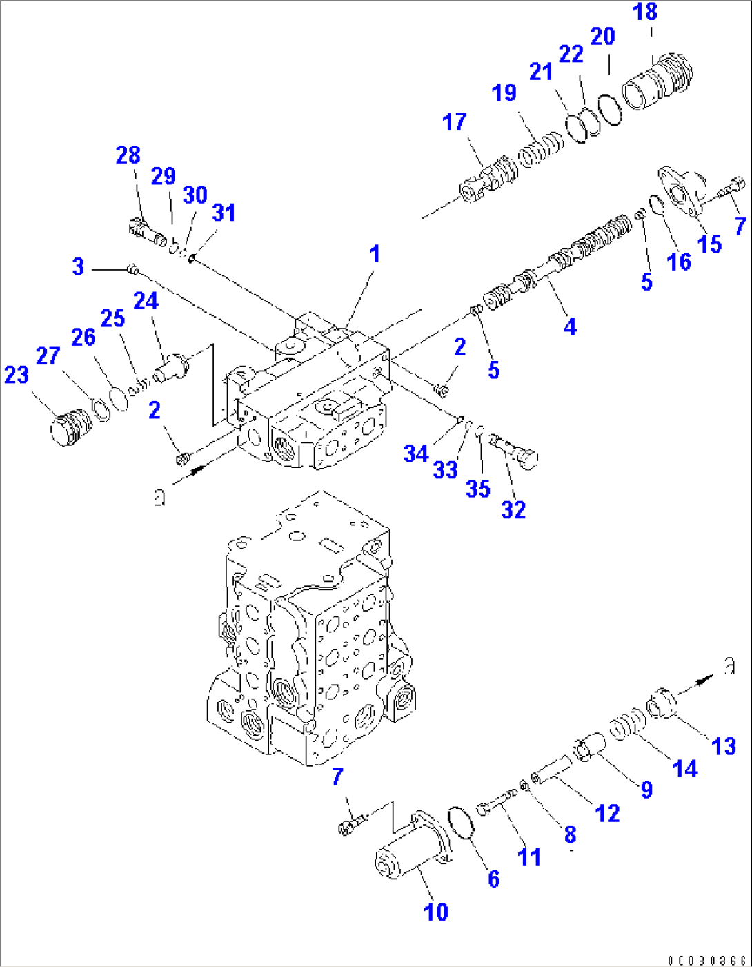 CONTROL VALVE (4-SPOOL) (7/8)